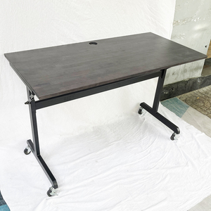 Rubberwood <b>Folding</b> <b>Desk</b> with Wheels for Easy Mobility-SPD68172 - Product Image 5