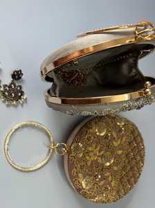 2022 Zardozi งานฝีมือคลัทช์คลัทช์ปักสำหรับงานแต่งงาน - Product Image 3