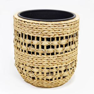 Artex Dong Thap Cestas de almacenamiento tejidas a mano de jacinto de agua y algas marinas Caja decorativa para macetas de jardín - Product Image 2