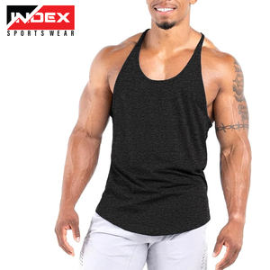 Camiseta sin mangas de algodón de alta calidad para hombre, ropa deportiva para gimnasio, ropa activa para entrenamiento con logotipos personalizados - Product Image 6