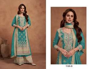 Nouveau travail de broderie lourd PV Vichitra Maruti Fashion Kurta/Kurti avec Dupatta de luxe pour les femmes vêtements de fête de mariage de l'Inde - Product Image 6