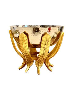 Elegante Frutero de metal hecho a mano con soporte elevado ecológico para cocinas y fiestas contemporáneas - Product Image 2