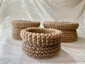 Bol de yute de estilo lujoso, cuenco de yute moderno de aspecto Premium, elegante para Decoración de mesa de Hotel en casa, venta al por mayor, barato, cantidad mínima - Product Image 3