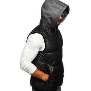Chaleco acolchado elegante para hombre, chaqueta sin mangas cálida y duradera, perfecta para actividades de invierno y al aire libre, venta al por mayor con servicio OEM - Product Image 4