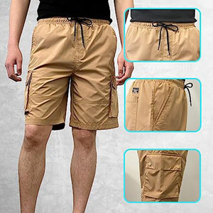 Pantalones Cortos Cargo Personalizados para Hombre, 100% Algodón, Diseño Desgastado, Patrón Sólido Sublimado, Ecológicos, Impermeables, Transpirables, para Fitness - Product Image 3
