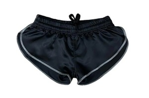 Pantalones Cortos Deportivos Retro de Corte Alto para Hombre y Mujer, Color Sólido, Tejido de Nailon Satinado, Ecológicos, de Secado Rápido, Ropa Deportiva Informal - Product Image 3