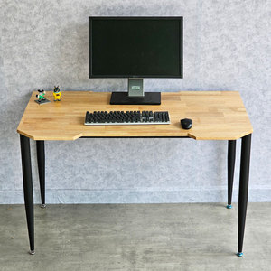 Escritorio de Juegos Ergonómico Moderno GD68072 de 120x70cm, Madera de Caucho con Patas de Hierro, Sistema de Ensamblaje CONE, Escritorio para Computadora de MDF - Product Image 4