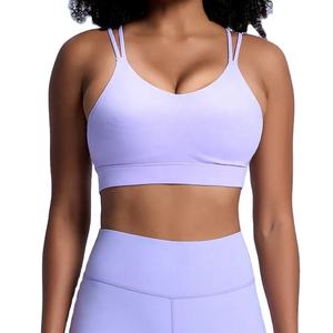 Sujetador Deportivo Sin Costuras de Alta Calidad, Color Morado Claro, OEM 2026, Venta al Por Mayor, Personalizado, con Gran Soporte, para Gimnasio y Fitness, Ropa Deportiva Femenina - Product Image 1