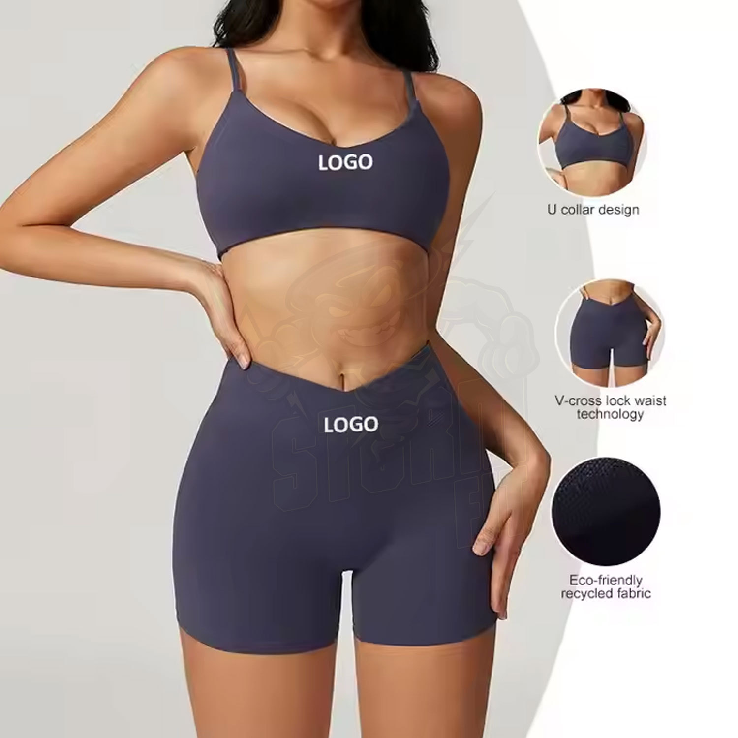 High Quality Custom 2-Piece Gym Fitness Yoga Set Women Trendy Tie Dye Seamless Breathable Eco-Friendly Workout Wear Woolen