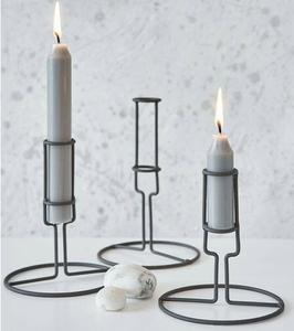 Wholesale Home Decorative Candle Stand Matte Black Gold Polished Modern Metal Candle <b>Holder</b> <b>Candlestick</b> - Product Image 6