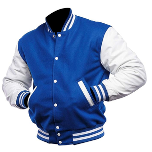 Blouson Bomber d'Hiver à Col Montant Personnalisé pour Hommes, en Laine Premium, Coupe-Vent, Logo Frontal, Style Streetwear - Product Image 1