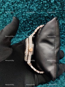 Montre Moissanite Iced Out Montre-bracelet en diamant bling pour hommes Montre Moissanite en acier inoxydable Montre-bracelet de luxe entièrement glacée - Product Image 3