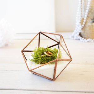 Nouveau prix de gros personnalisation verre or géométrique Terrarium grand terrarium doré pour mariage Vase de table décoration de la maison - Product Image 2