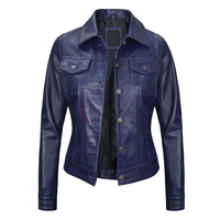 Chaqueta de Cuero Crudo con Cierre de Cremallera para Mujer, Estilo Moderno, Diseño Sólido, Temporada de Otoño, Relleno de Algodón, Venta al Por Mayor