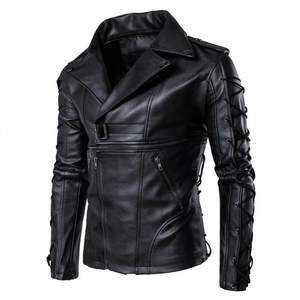 Chaquetas de cuero genuino para motorista, venta al por mayor, último estilo, diseño único, de cuero, informal, para motocicleta, nuevo - Product Image 6