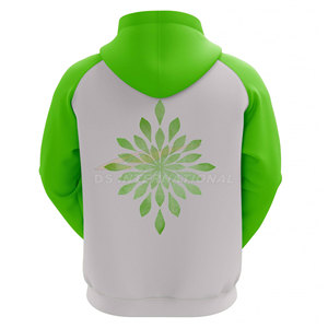 Sudadera con capucha de bloque de Color personalizado para hombre, sudaderas con capucha de lana de peso pesado, ropa de calle de moda por sublimación, Jersey personalizado a la moda - Product Image 4