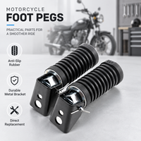 Pédales de porte arrière de moto SYCT en plastique et acier inoxydable, repose-pieds compatibles avec Suzuki GN125 HJ125-8 GS125 CG125 Cruiser Retro