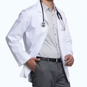 Bata de Laboratorio Médica de Algodón Hecha en Fábrica para Hombre, Calidad Premium, Nueva Llegada - Product Image 2