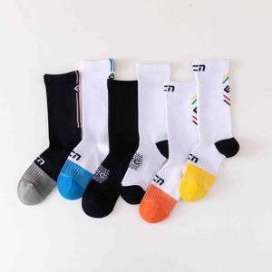 Unisex High Quality Polyester Casual Crew <b>Socks</b> Custom Anti-Bacterial Gym Print Embroidered Black Red for Men's <b>Running</b> Sports - Product Image 4