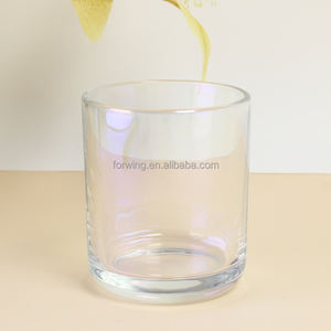 ขวดเทียนแก้วโฮโลแกรมสีรุ้งเหลือบรุ้ง ขนาด 5 ออนซ์ 7 ออนซ์ 10 ออนซ์ 15 ออนซ์ แบบหรูหราสั่งทำพิเศษ พร้อมฝาปิด - Product Image 3