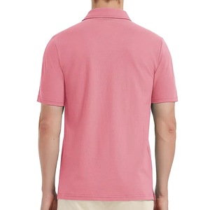 <b>Men's</b> Beige Short Sleeve Polo Shirt Solid Color Pique Knitted Casual Breathable Regular Fit - Product Image 4