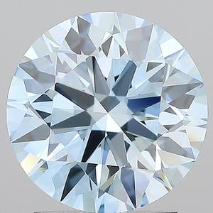 เพชรทรงกลม2.07ct สีฟ้าสดใสแฟนซี VVS1ปลูกในห้องปฏิบัติการ - Product Image 3