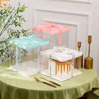 Boîte à gâteau transparente personnalisée, emballage alimentaire en plastique transparent de qualité alimentaire, mini boîte à gâteau