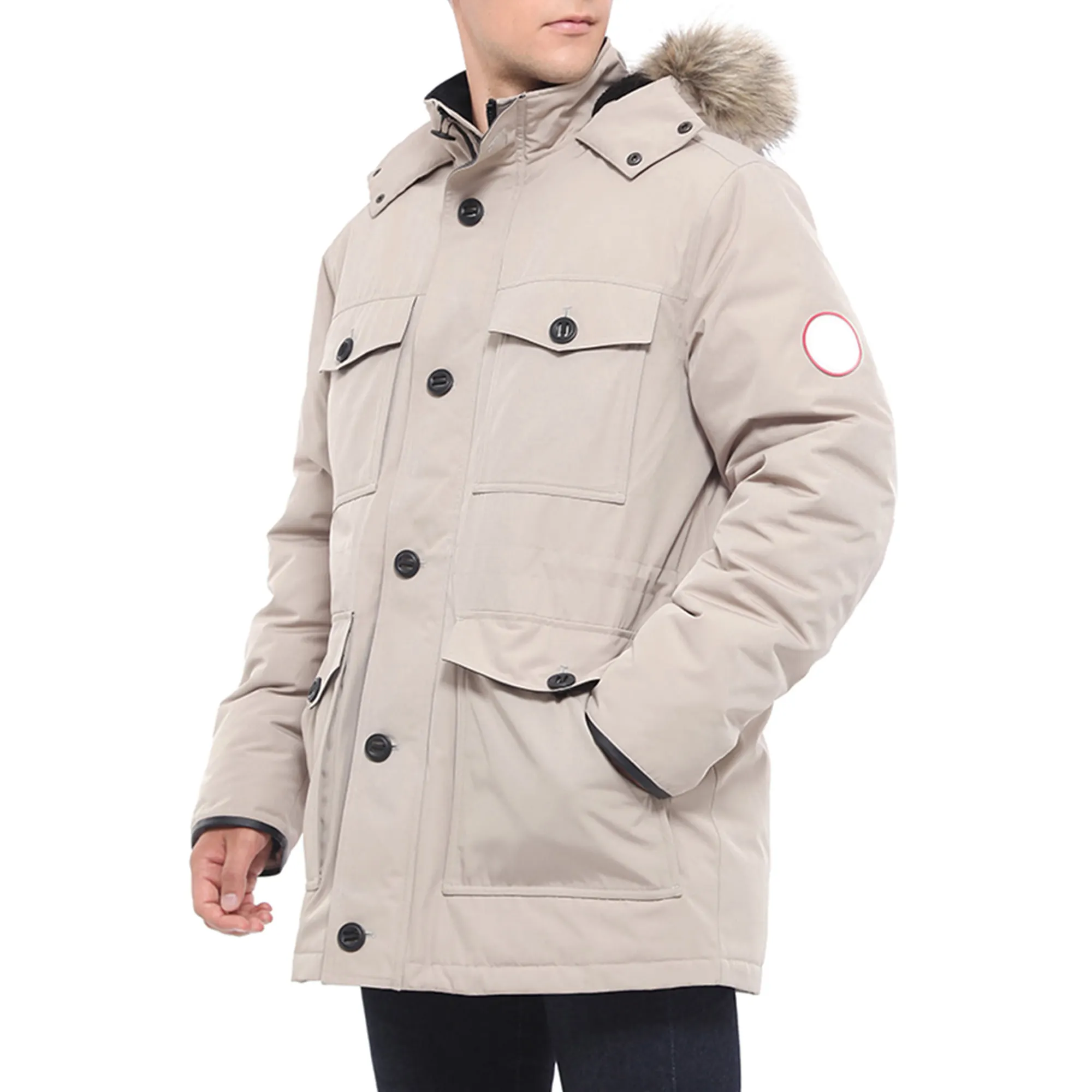Parka cálida con logotipo personalizado de alta calidad, chaqueta acolchada, abrigo suave de invierno, chaqueta informal acolchada de calidad para hombre