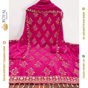 Nueva tela Georgette de uso diario con material de vestido de trabajo de secuencia con encaje Jalar - Product Image 4