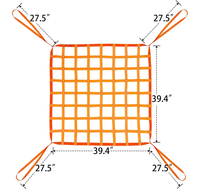 Filets de levage de cargaison, sangles de levage pour palan, élingue plate en polyester, filet de levage, filet de suspension de cargaison