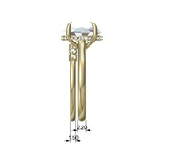 Bague de mariage en or pur 18k 14k avec diamant ovale brillant de laboratoire élégant pour femme, bijoux de jour GEMFORTE IN