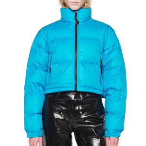 Veste matelassée réversible imperméable en duvet de canard pour femme, logo personnalisé, hiver, mince, ultra légère, capuche courte, printemps, automne, grande taille - Product Image 6
