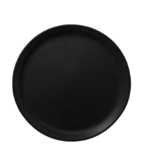 Assiette de service biodégradable écologique avec bordure noire, compatible lave-vaisselle, pour hôtel, restaurant, mariage, service de restauration - Product Image 1