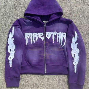 เสื้อมีฮู้ดปักลายความทุกข์สำหรับใส่กลางแจ้งเสื้อผ้าแฟชั่นใช้ในฤดูหนาว - Product Image 2