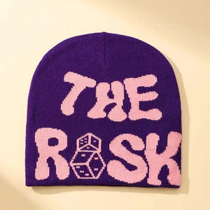 Gorro de calavera de diseñador con estampado de logotipo personalizado de alta calidad, gorro cálido de invierno de punto acrílico para hombres y mujeres, ropa al aire libre para viajes - Product Image 4