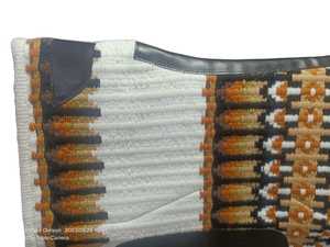 Customized 1/2\" Gray Wool <b>Felt</b> Multi-Color Contour <b>Pad</b> New Zealand Wool Horse Show Saddle Leather Size 34x42-Manufacturer - Product Image 5