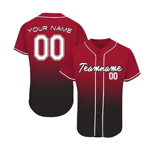 Fabricant OEM de maillots de baseball personnalisés, uniforme d'équipe de haute qualité, tissu en maille respirant avec logo par sublimation ou broderie - Product Image 3