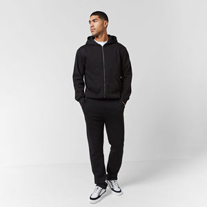 Chándal con cremallera transpirable ligero de algodón 100% para hombre, conjuntos de patrón sólido de invierno de secado rápido de peso pesado para adultos para hombres - Product Image 3