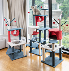 Grote Jongen Krabpaal Voor Katten Speelspeelgoed Grote Houten Kat Nest Krabber Met Sisal Touw - Product Image 5