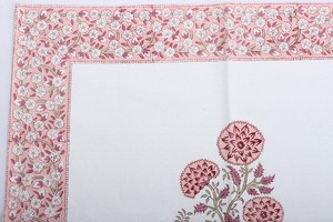 Ridhi 2025ผ้าเช็ดปากผ้าฝ้ายสีชมพูลายดอกไม้สไตล์อินเดียแบบแฮนด์เมดคุณภาพสูงทันสมัยขนาด20x20ทรงสี่เหลี่ยมใหม่มีขอบสำหรับ - Product Image 4