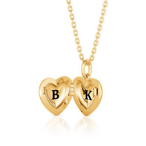 Collar Jeulia con Corazón Personalizado Chapado en Oro, Grabado con Piedra de Nacimiento y Zirconia - Product Image 2