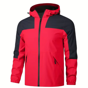 Chaqueta de bombardero con cremallera completa informal para hombre con bolsillos, chaqueta de blusa de color sólido para actividades al aire libre de Primavera/otoño - Product Image 1