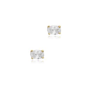 Recktangle forma Baguette CZ piedra Stud pendiente turco venta al por mayor hecho a mano 925 joyería de plata esterlina - Product Image 3