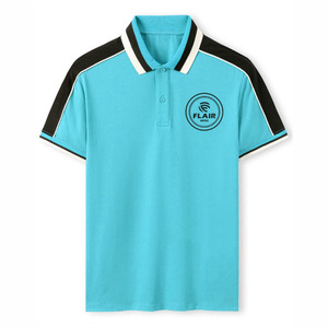 เสื้อยืดโปโลผ้าฝ้าย100% สำหรับผู้ชายขายดีผ้าคอตตอนสำหรับงานตามสั่งสีพื้นสไตล์ลำลองพิมพ์ลายน้ำหนัก180ก. - Product Image 3