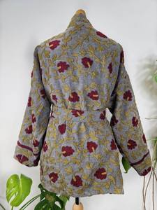 Bohemian Boho Gypsy Crewel Festival Chaqueta larga Suzani bordada a mano para mujer Regalo especial de Primavera - Product Image 4