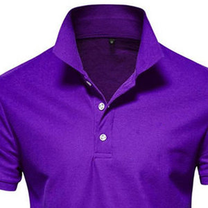 Summer Business New T-shirt Polo à manches courtes pour hommes Lapel Leisure Solid Color Fashion Embroidery T-shirt - Product Image 5