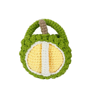 Sac bandoulière en coton au crochet pour femme, motif durian, personnalisé, détachable, fait main, portable et tendance - Product Image 5