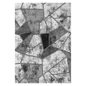 <b>RUGS</b> DEPOT LXDP-0382 Wholesale <b>Charcoal</b> <b>Grey</b> Marble Effect Digital Printed Machine Washable Chenille Area <b>Rug</b> Non Slip - Product Image 1