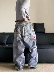 กางเกงยีนส์ผ้ายืดทรงสลิมฟิตสำหรับผู้ชายกางเกงยีนส์แฟชั่นผ้าเดนิมซักแบบออกแบบได้ตามต้องการ - Product Image 2