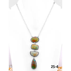 Collier géométrique en turquoise Royston et argent sterling d'inspiration sud-ouest - Product Image 5